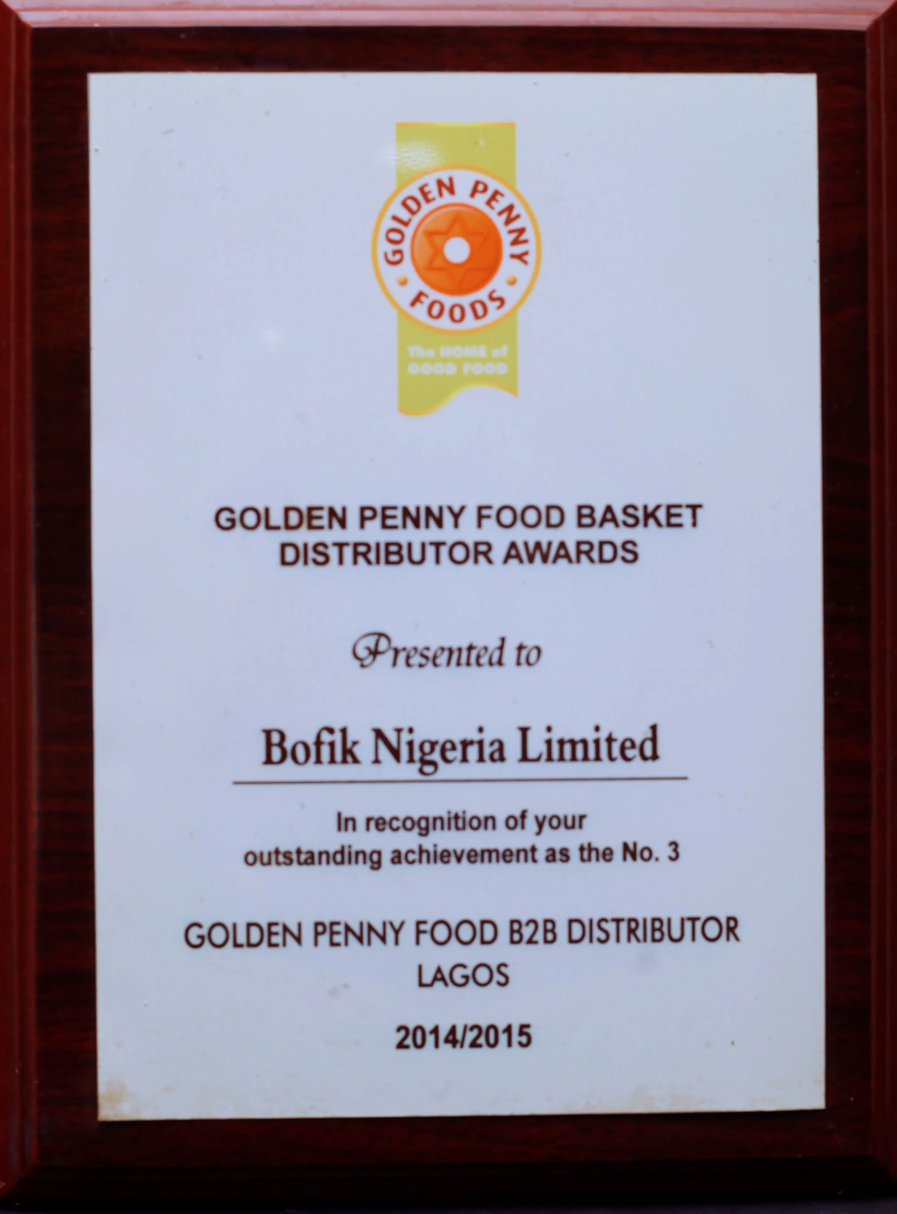 Flour Mills Lagos Distributor 2014/2015